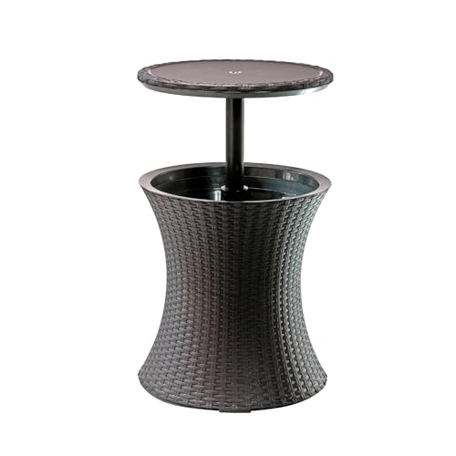 Keter Pacific Cool Bar Outdoor Patio Furniture and Hot Tub Side T...