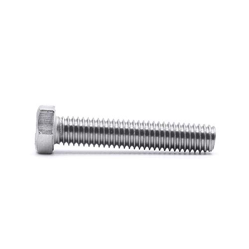 Image of 5 /16-18 x 5 /8 inch Hex Head Bolts Screws, 304 Stainless Steel 18-8, Fully Threaded, Hexagon Head Cap Bolts Screws, Coarse Thread UNC, 20 PCS