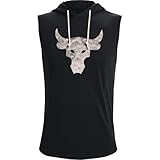 Under Armour Men's Project Rock Terry Sleeveless Hoodie (Small) Black