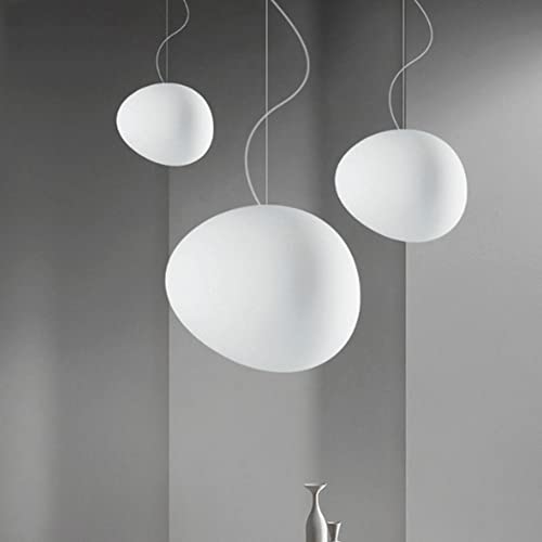Suspension moderne en pavés blancs lustre réglable 0.5m - 7