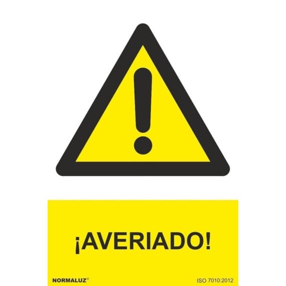 Señal de advertencia ¡Averiado! con tintas UV SEKURECO