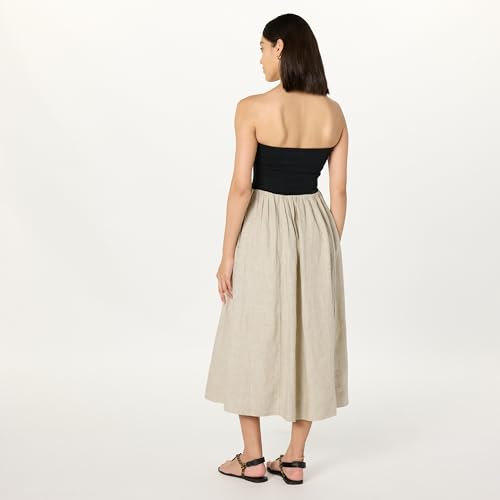 The Drop Women's Hellen Strapless Mixed Media Maxi Dress2