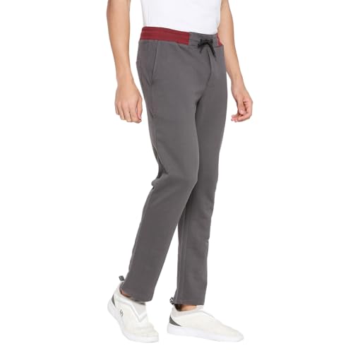 Image of Being Human Grey Regular Fit Track Pants for Men Clothing