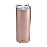 BYO 5212987 Double Wall Stainless Steel Vacuum Insulated Tumbler, 20-Ounce, Rose Gold