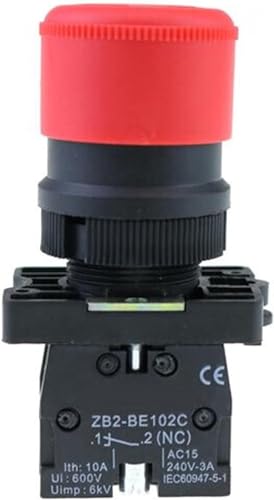 Bouton d'arrêt d'urgence XB2-BS542 rouge 22mm NC AC660V 10A pour circuit industriel