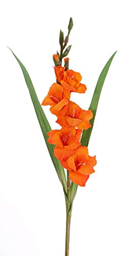 artplants.de Faux glaieul, Orange, 85cm, Ø 3-10cm - Fleur Artificielle/Fleur synthétique