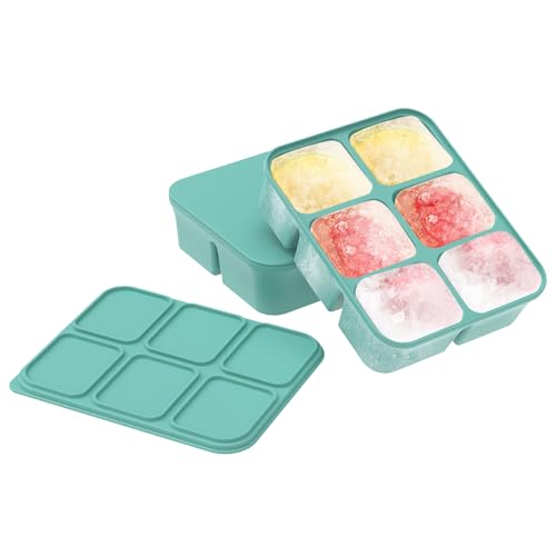 Bandeja de hielo de silicona con tapa, pack de 2 miniatura 1