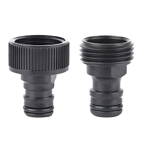 ECOESPTI Quick Connect Garden Hose Fittings, 3/4\" Hose/Faucet/Nozzle Quick Connect Adapters, Male & Female Thread Nipple Quick Connectors, 12 Pack