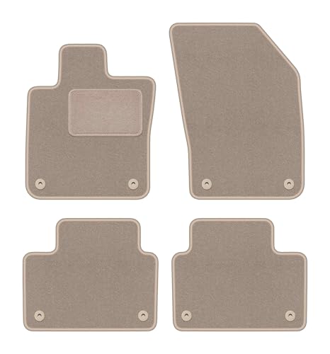 Tapis de voiture Volvo S60 III en velours beige haut de gamme pour berline