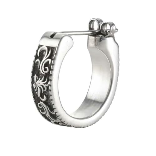 ライオンハート ラッピング済 クロッシングピアス タテガミハウル シルバー925 フープピアス 片耳用 1点売り 別注ポーチ付き メンズ ブランド LION HEART