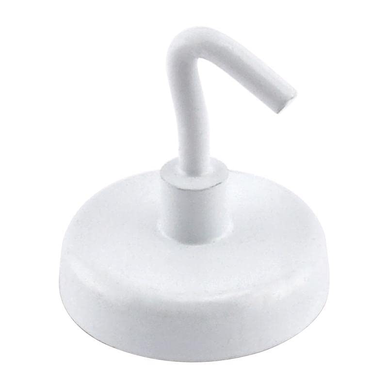 Master Magnetics 07291 White Magnet Hook 2 Count