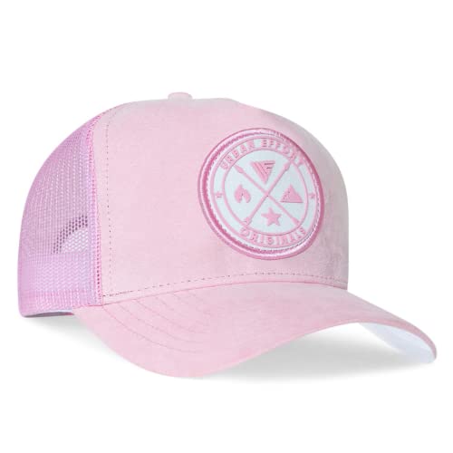 Urban Effort Mesh Back Cap - for Men and Women Baseball Hat 5-Panel Trucker Hat - Great Snapback Closure for Hunting & Hiking, Pink, S-XL