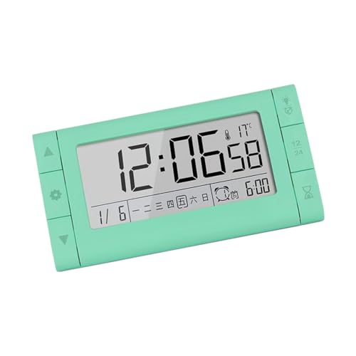 多機能 LED デジタル目覚まし時計温度表示サイレントのため中断されない睡眠と仕事の明るさ調整可能な時計