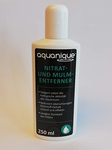 AQUANIQUE Prodotto per la rimozione del nitrato e del Limo 250 ml, batteri di avviamento per Acquario, per 1.000 Litri