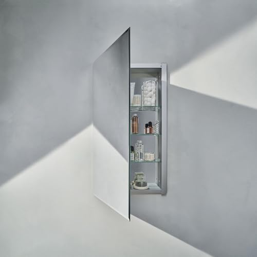 Botiquín con espejo Robern RC1620D4FP1 Serie R3, estilo moderno, acabado espejado, dimensiones 16 x 4 x 20 pulgadas, color plata miniatura 5