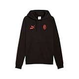 PUMA Men's A.C. Milan King Hoodie, Black-Red Fire SS26, X-Largearge Acm Hoodie