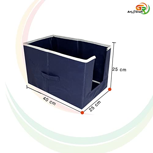 Image of GR Art&Craft inchOrganize Your Space inch Non Woven Shirt Stacker /Shirt Organizer /Wardrobe Organizer /Cloth Organizer /Cloth Cover-9 piece (Navy Blue)