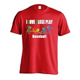 [アートワークスコウベ] 野球 Tシャツ 半袖 練習着 ドライ I LOVE CLOSE PLAY ユニセックス XXXL レッド