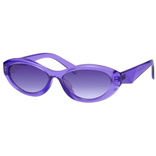 Image of mosanana Oval Cat Eye Sunglasses for Women Retro Y2K Style MS52372 | Geometric Stylish Temples, UV400 Protection, Designed for Daily Outfits, Travel and Fashion Looks