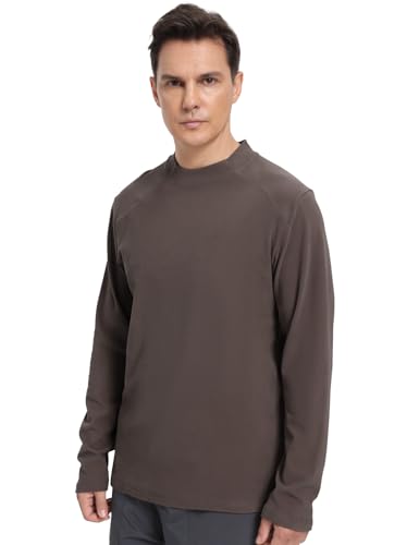 Men's Crewneck Pullover Soft Long Sleeve Thermal Shirts Running Gym Workout Winter Warm Sweatshirt3