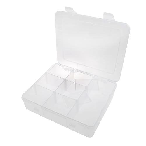Image of TAODAN 9 Grid Plastic Storage Box Colorful Mini Storage Compartment Box Desktop Home Miscellaneous Jewelry Items Can Hold Crafts Earrings Pins Screws Nails Stones Beads Cardboard 18.4x15.5x4.2cm