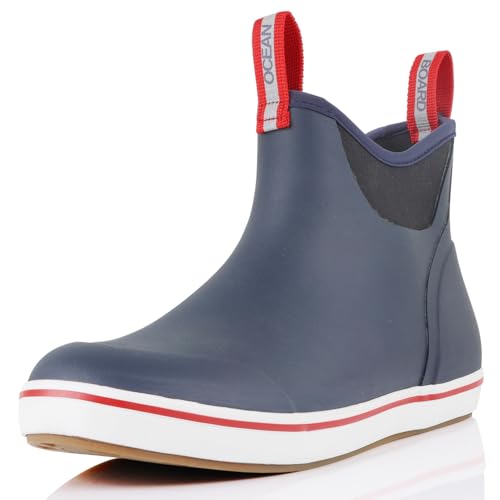 Image of Ankle Rain Boots, Waterproof Boots for Men & Women, Rubber Deck Boots for Fishing Gardening, Rubber Rain Boots, Muck Boots for Men