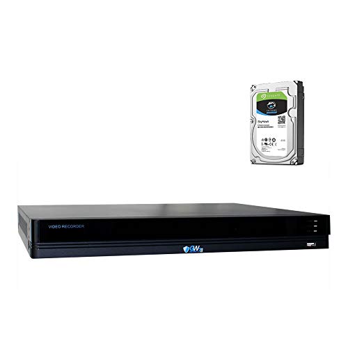 GW Security 16 Channel 4K NVR HDMI H.265 Security Network Video Recorder - Supports Up 16 X 4K 8MP /5MP /4MP /3MP 1080P Any ONVIF IP Cameras @ 30fps Realtime, Quick QR Code Smartphone Access, 4TB HDD