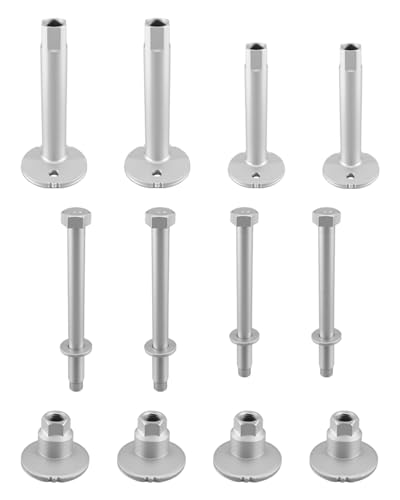 Front Alignment Camber Toe Adjustment Bolts Fit for Toyota Tundra 2000-2006 Sequoia 2001-2007 Replace 4840934030 4840934020 40Cr Steel 4-PCS