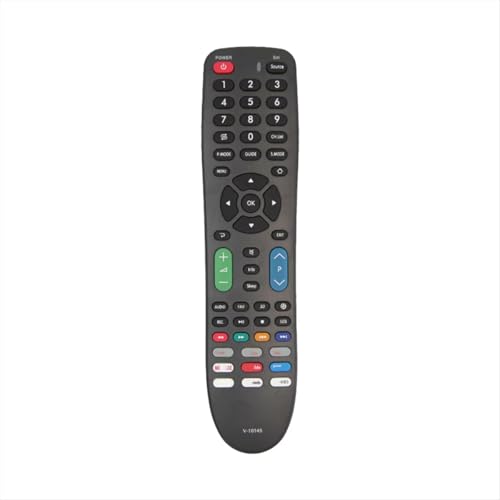 Replacement Universal Remote Control Compatible for V-1014S Multi-Device Compatibility, Easy Setup for TV, DVD,Black