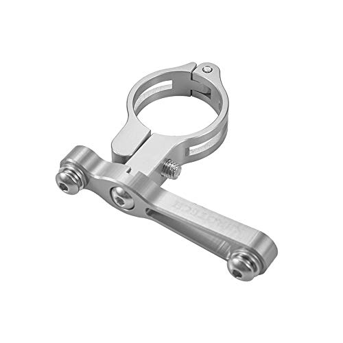 Kbrotech Bicycle Water Bottle Cage Holder Mount Adapter Adjustable Compatible Bike Handlebar Seatpost Fork Ultra Strong 7075 Aluminum Alloy CNC Machined (Sigle Gray)