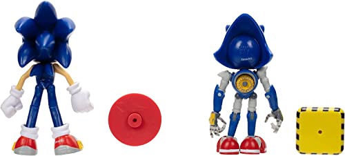 Sonic The Hedgehog Sonic 4" Action Figure 2 Pack - Modern Sonic & Modern Metal Sonic #TOP3