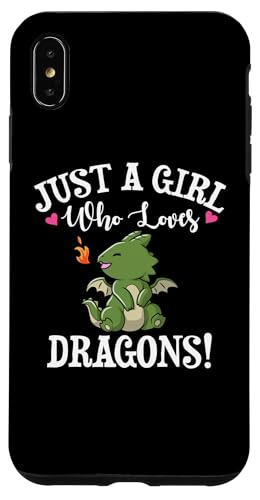 Cute Cartoon Womens Just A Girl Who Loves Kawaii Dragon �X�}�z�P�[�X iPhone XS Max �p