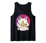 Felice gatto amante del ramen noodle slurp fortuna