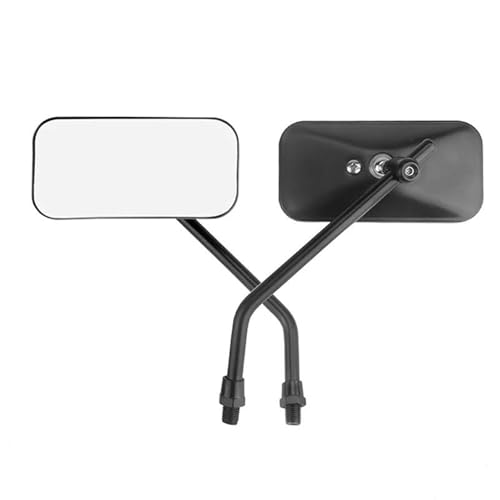 MCBXTH Espejo retrovisor Espejo Retrovisor De Motocicleta Retro De 8 Y 10 Mm, De Hierro Y Aluminio, Universal, para CB125R XRE 300 Y para Benelli TNT 125 Y 135(Black)
