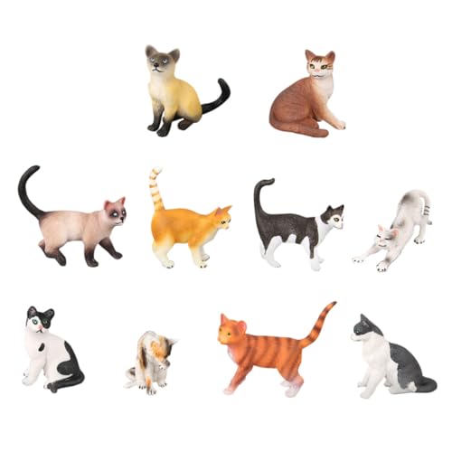 Figurines animales chat léger et résistant aux chutes pour une décoration durable