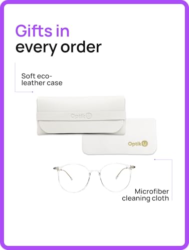 Image of Blue Light Blocking Glasses for Women Round Frame
