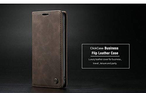 Image of ClickCase for Realme Narzo 20 pro Sheepskin Series Faux Soft Leather Wallet Flip Case Kick Stand with Magnetic Closure Lightweight Slim Flip Cover for Realme Narzo 20 pro (Coffee Brown)