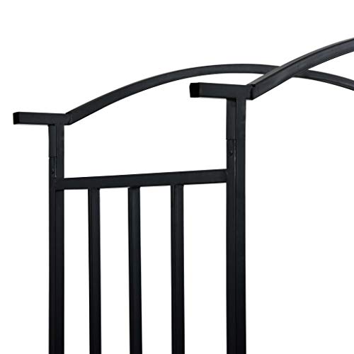 Vidaxl Garden Arch With Bench Black 50.4"X19.7"X81.5" Iron #TOP5