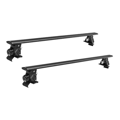 Barres de toit transversales universelles en alu noir pour barres latérales lot de 2