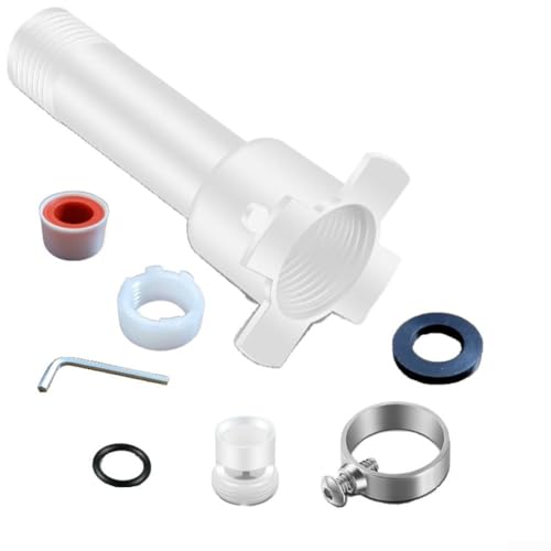 HOHOVYVY Kit adattatore 4 in 1 per vasca da bagno in plastica per tubo di rame da 1/2 pollici e attacco filettato da 3/4 pollici con accessori di montaggio e nastro sigillante PTFE