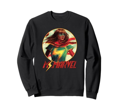 Sweat Ms Marvel col rond pull super héros vêtements geek pour adulte