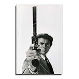 FAGUANG Vintage Clint Eastwood Dirty Harry 44 Magnum Canvas Art Poster and Wall Art Picture Print...