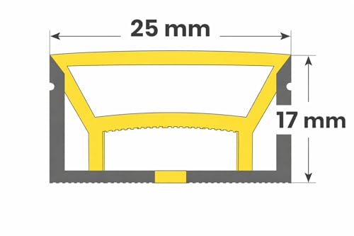 Image of Trendy Illumina Flexible Led Light Silicone Profile 25x17mm | 5 Meter Bendable Ceiling Lighting Channel | Curve & Round Ceiling Design | Modern Architectural Ceiling Light Solution (Without Led Strip)