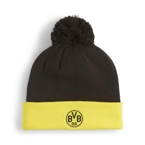 Bonnet Borussia Dortmund PUMA à pompon tricoté chaud et élégant