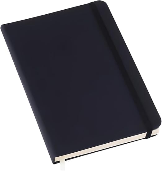 Caderno de Anotações Tipo Moleskine Capa Dura COM PAUTA 21x14cm -...