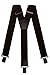 Produktbild Olata Extra Breite Herren Hosenträger Y-Form in Schwarz mit Farbigem Leder  5 cm. Schwarz (Schwarz Clips)