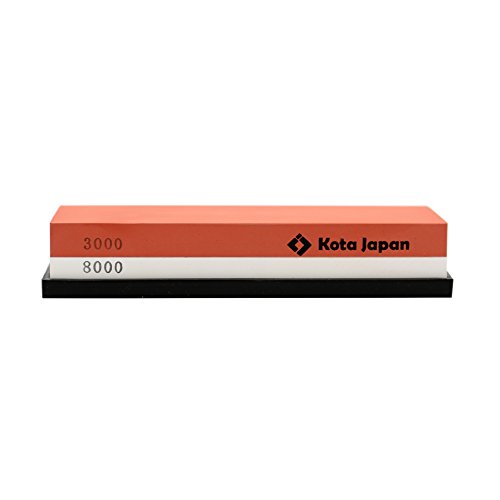 Kota Japan Combination Dual Sided 3000-8000 Grit Diamond Knife Sharpener Whetstone Set for Coarse Sharpening & Fine Polishing. Water Stone Kit | Adjustable Bamboo Holder Base | Precision Blade Guide - Thumbnail 5