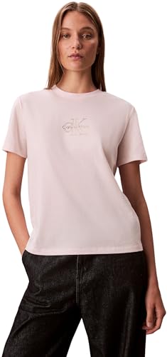 Calvin Klein Women’s Short Sleeve Round Neck Classic T-Shirt, Pink (Tender Blush), S