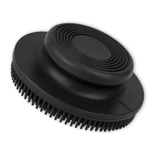LBH MARKET Horse Face Grooming Brush – Soft Rubber Curry Comb for Gentle Muzzle & Ear Care – 3″ Compact Brush for Sensitive Horse Face & Head Areas