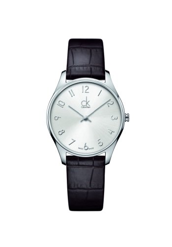 Preisvergleich Produktbild Calvin Klein Unisex-Armbanduhr Analog Quarz Leder K4D221G6